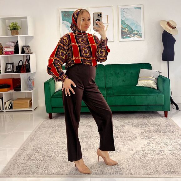 Talbots Brown Classic Pants - Picture 6 of 9